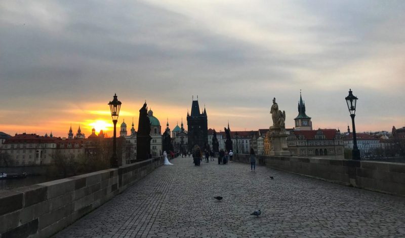 Sun Rise At Charles Bridge