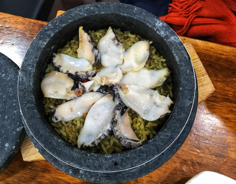 Abalone Sizzling Stone Pot Rice