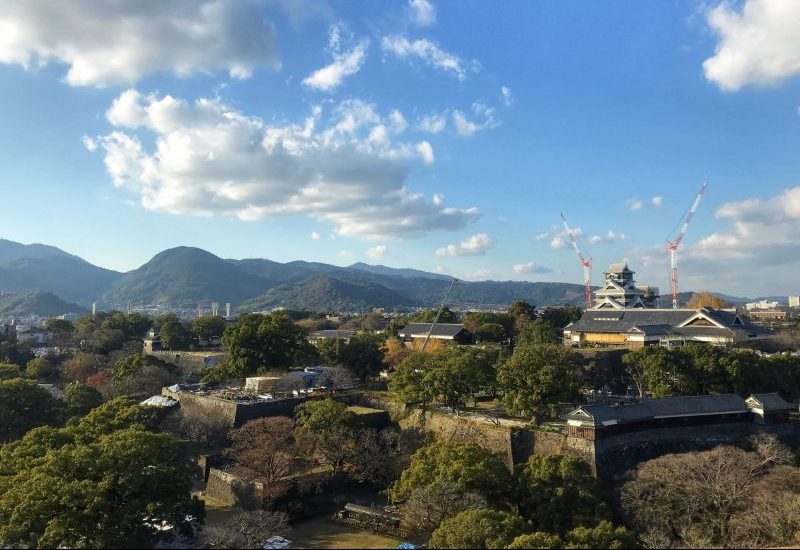 Aerial View on Kumamoto City from City Hall
