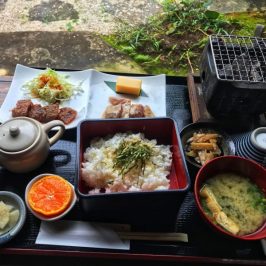 Bonito fish meal set in Gallery Kodama Obi