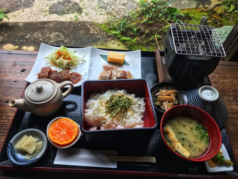 Bonito fish meal set in Gallery Kodama Obi