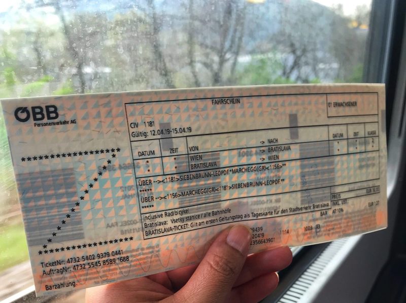 Bratislava Ticket from OBB