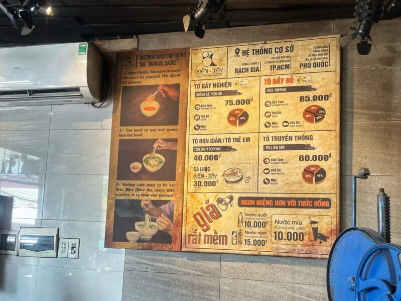 Bun Quay Kien Xay Menu