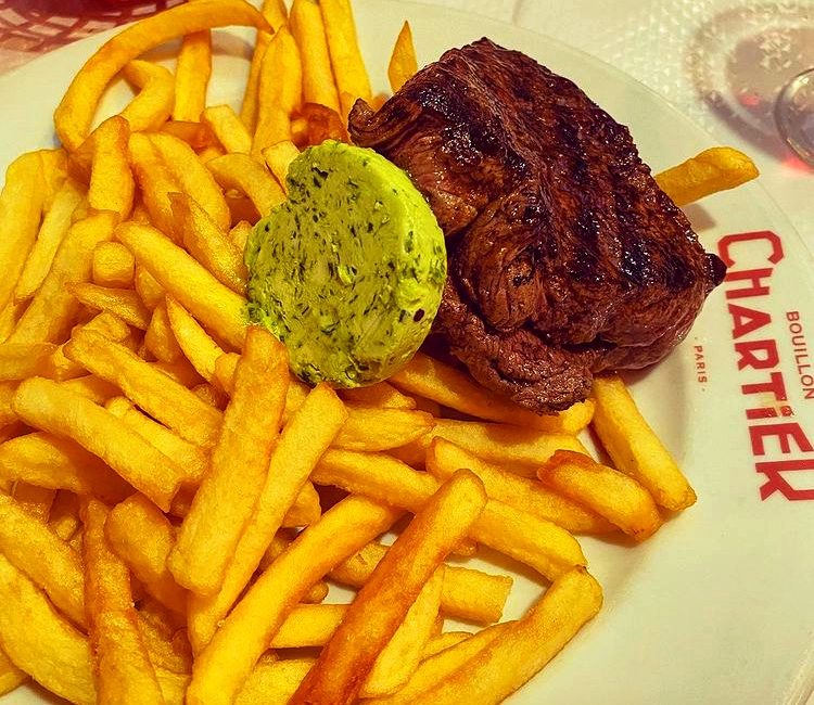 Butchers cut steak and frites from Chartier