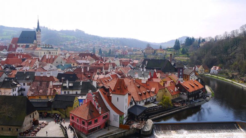 Cesky Krumlov With Vltara River