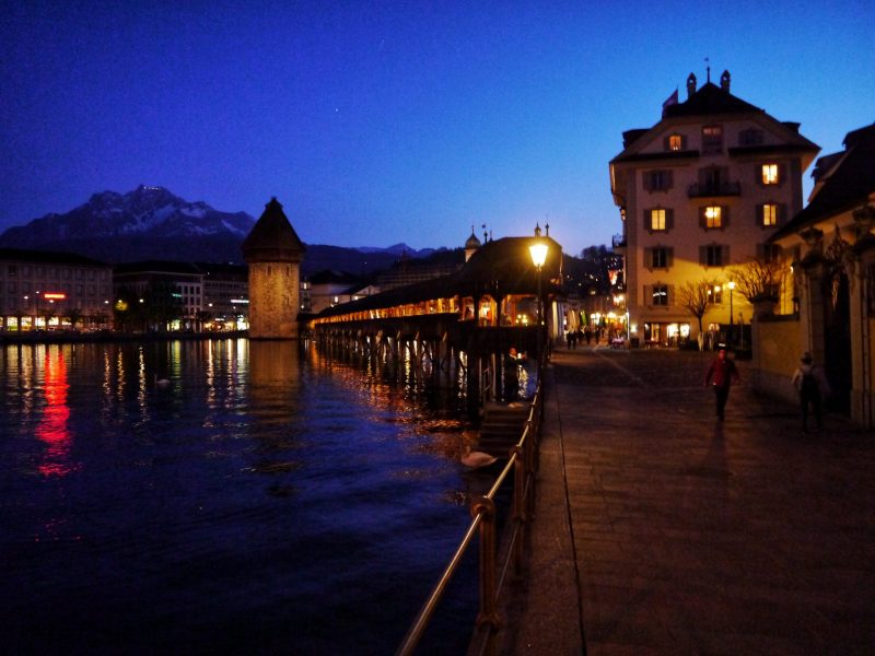 Chapel Bridge Night View