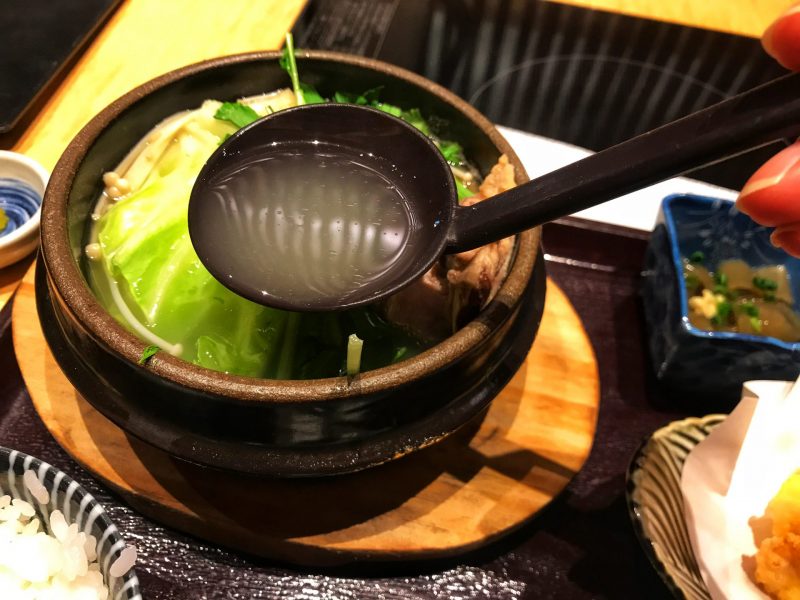 Clear Chicken Broth from Hakata Hanamidori Mizutaki