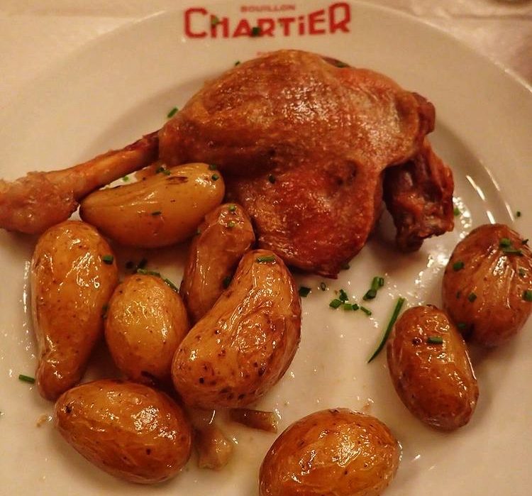 Duck confit with baby potatoes from Chartie