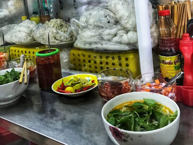 Eating Pho at Da Nang Local Market