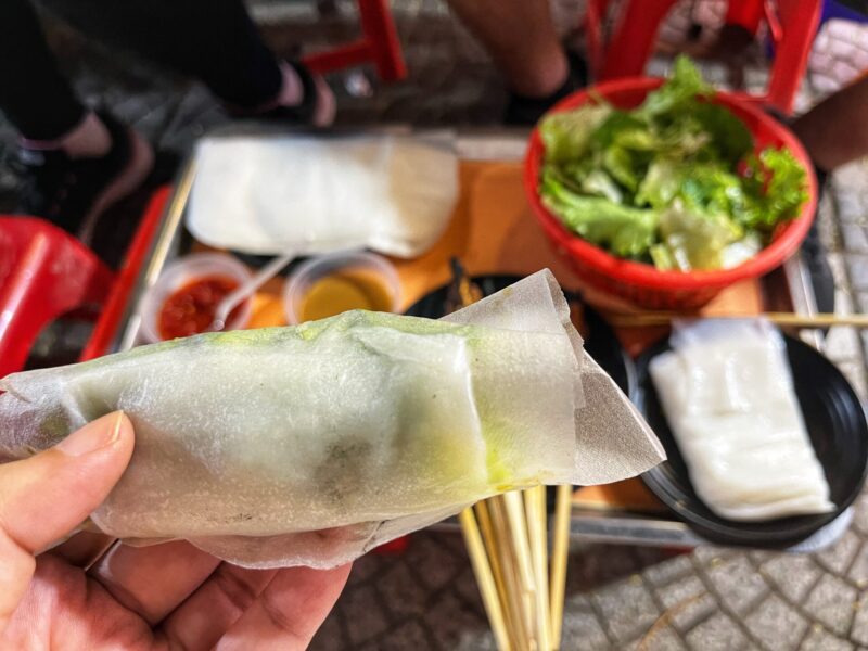 Enjoy the Banh Uot Thit Nuong