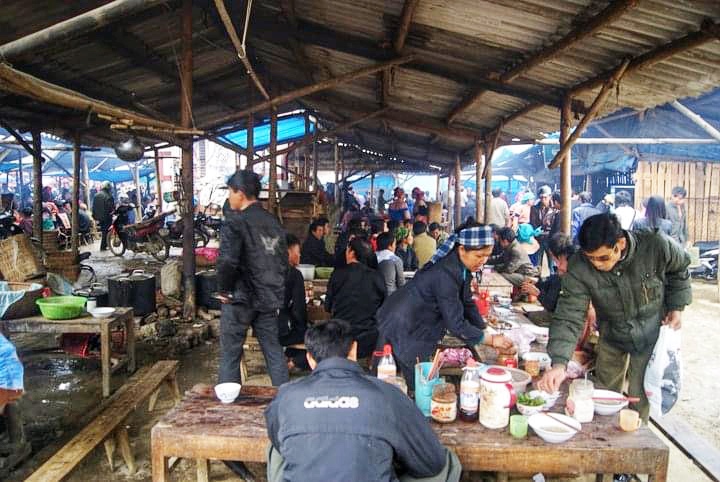 Food Eating Area in Bac Ha Market