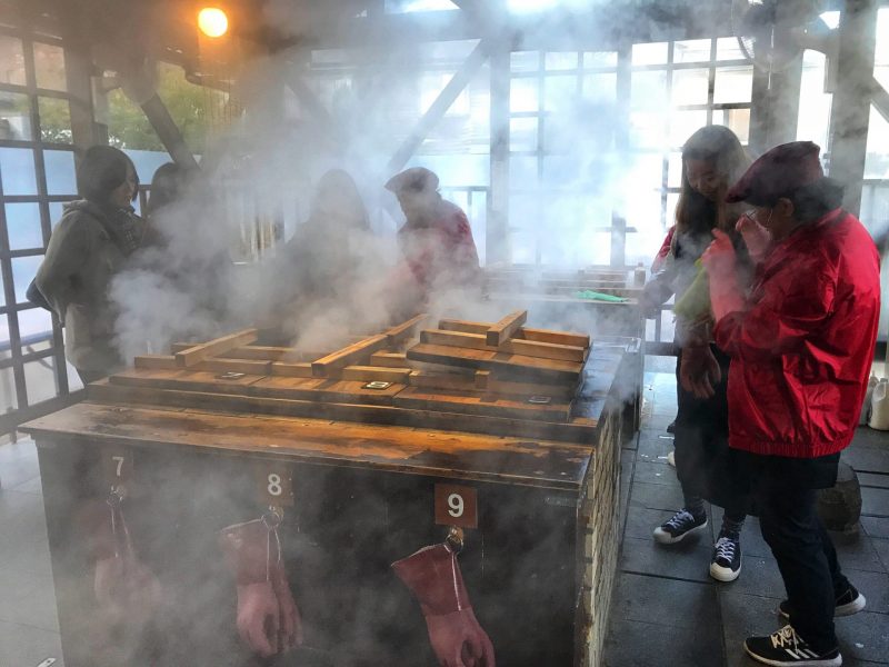 Food Steaming Area in Jigoku Mushi Kobo