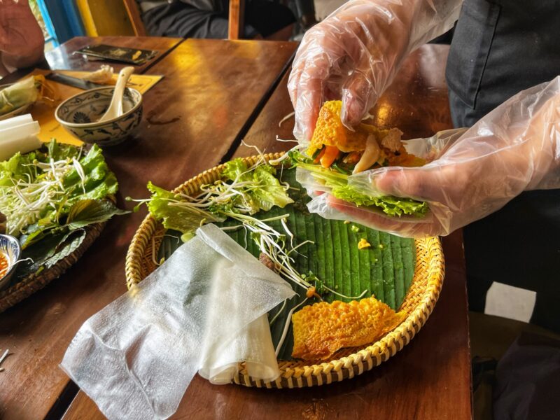 Friendly Staff helping us for Banh Xeo