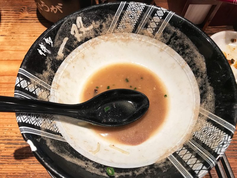 My empty bowl of ramen from Hakata Issou