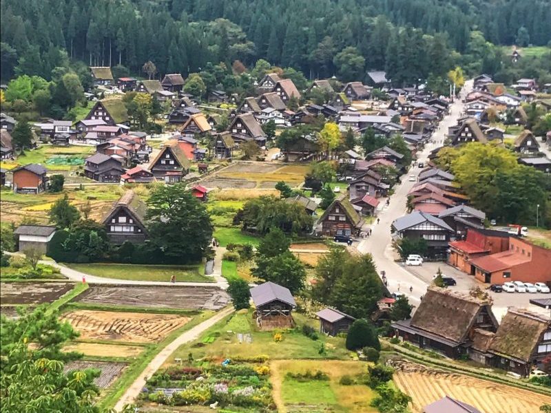 The view of Shirakawago village
