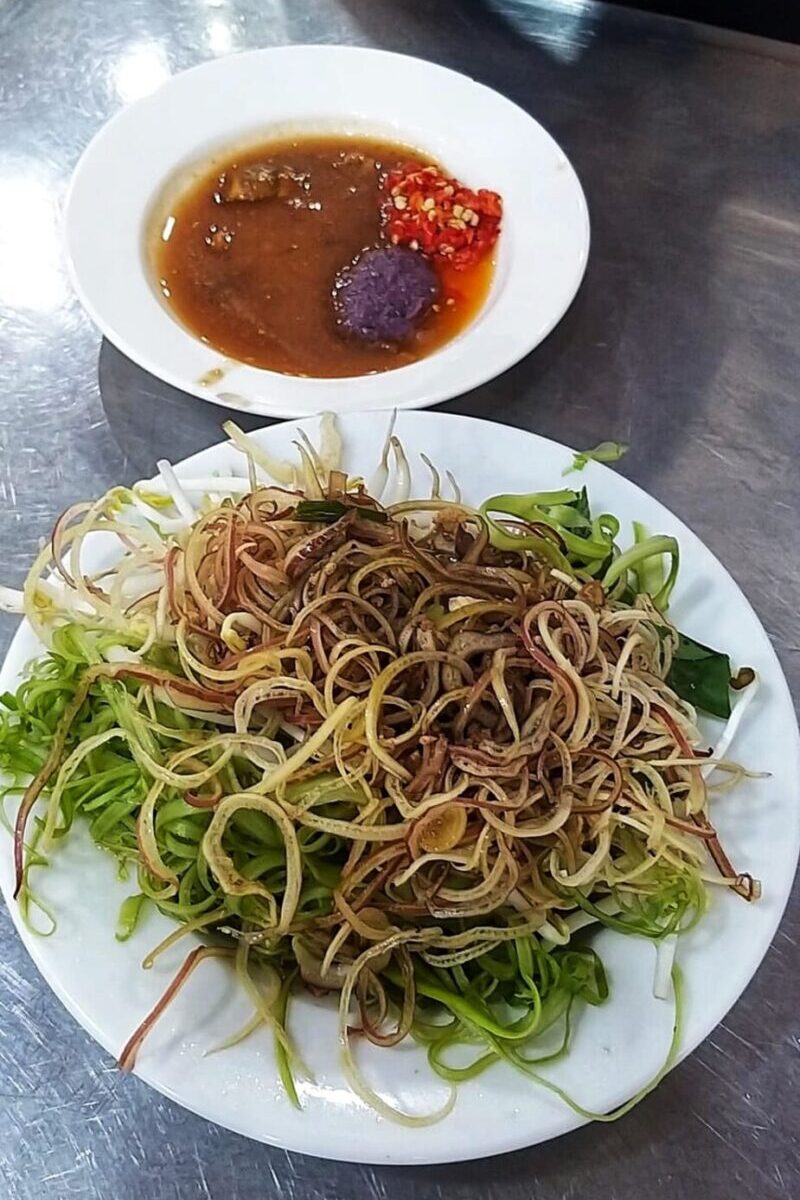 Greens served together with Bun Rieu