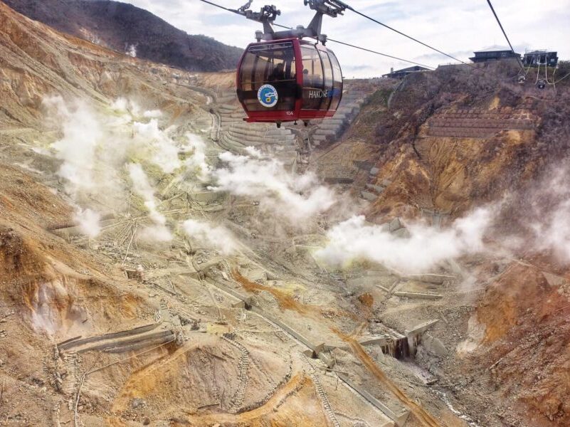 Hakone Itinerary - View on Owakudani Hell Valley