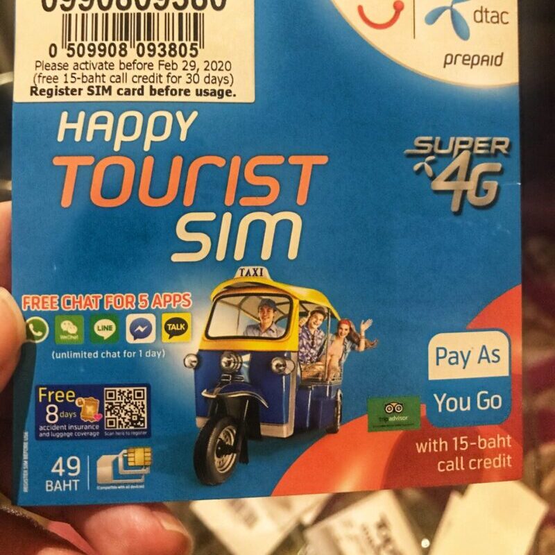 Happy Tourist Sim Card in Bangkok