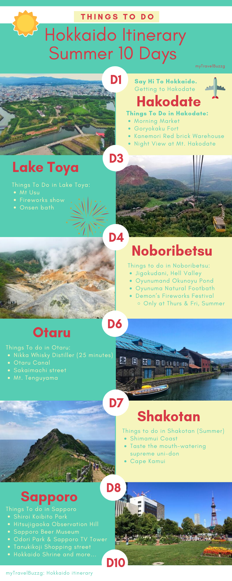 Hokkaido Itinerary 10 Days in Summer