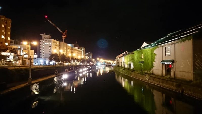 Night View in Otaru Canal