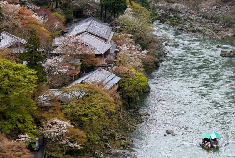 View from Sagano Scenic Train