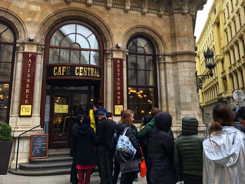 Long Queue in Cafe Central Vienna