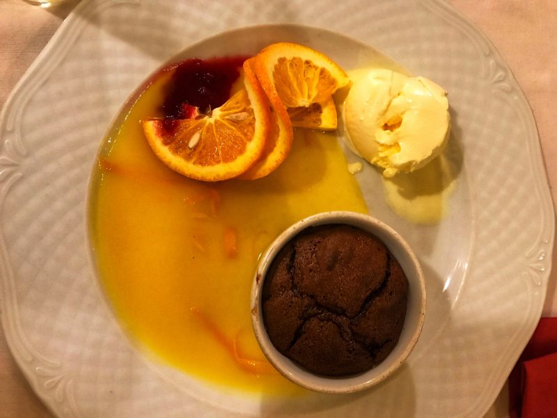 Dessert served in Kiskakukk Étterem