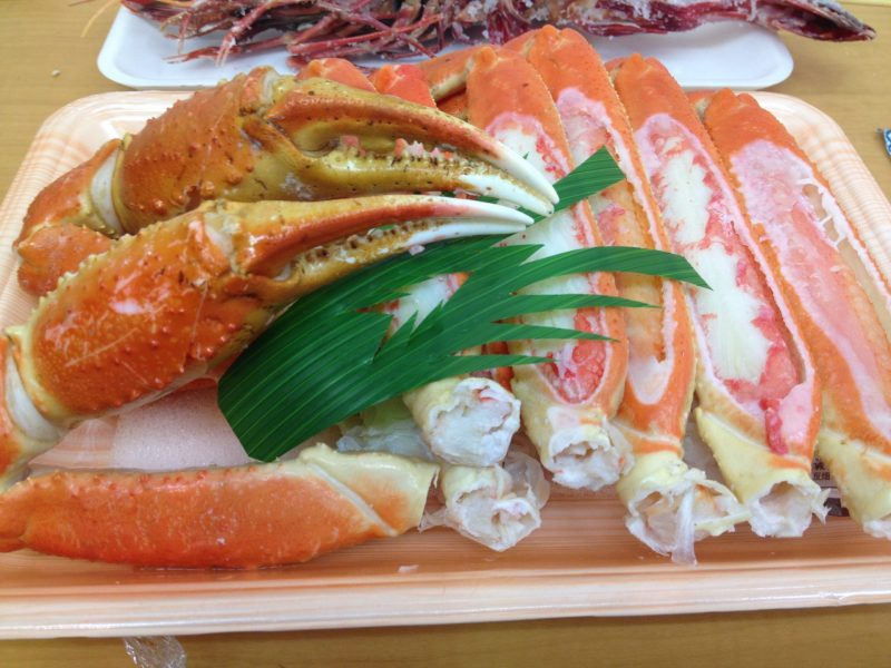 Hokkaido crab leg in Kumoron market