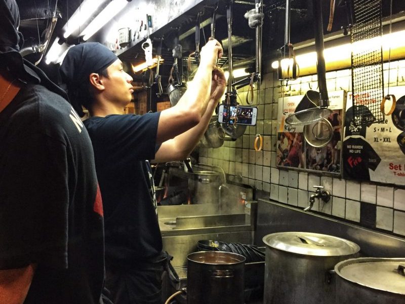 How to take video at Kyoto fire ramen