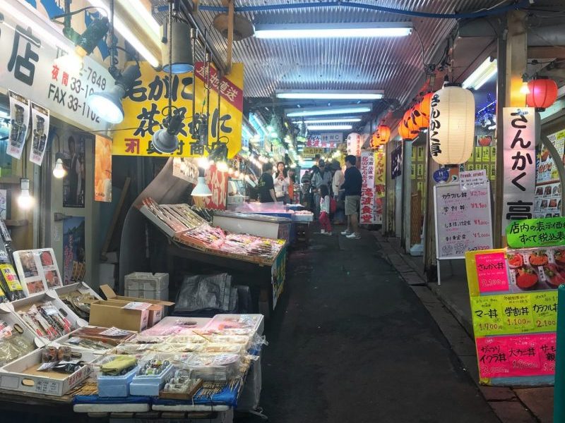 Inside Sankaku Market Otaru