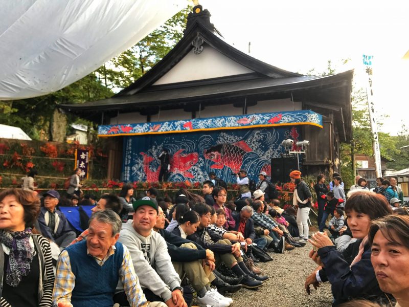 Locals waiting for Doburoku Distribution