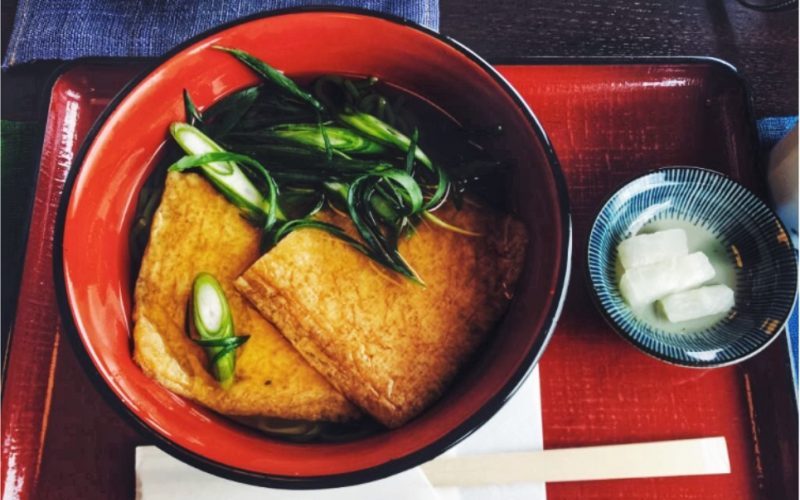 Green soba in Nakamura Tokichi Honten