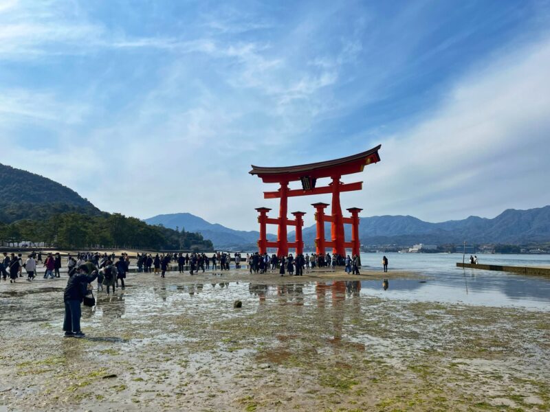 Miyajima Torii Gate During low tide