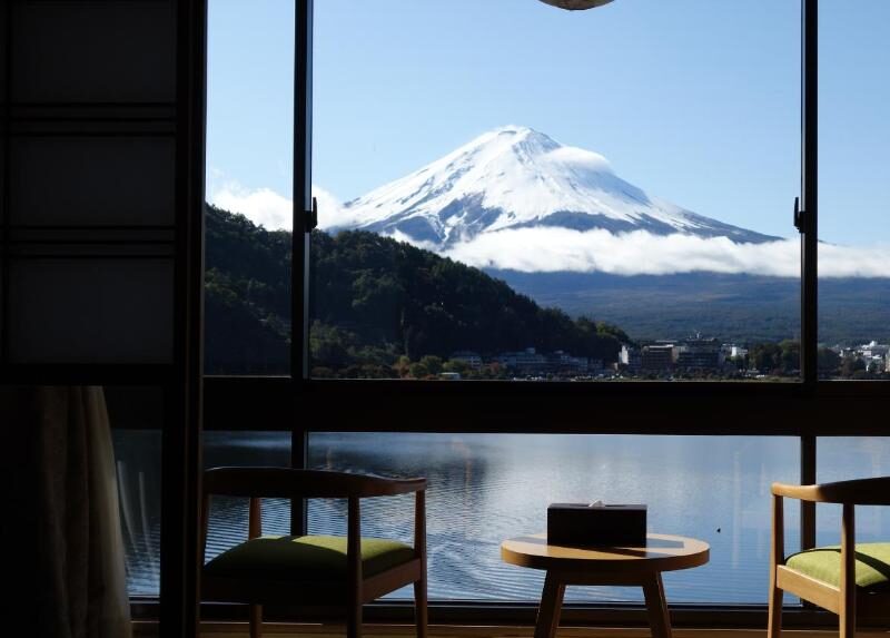 Mt Fuji View from Kawaguchiko Hotel New Century
