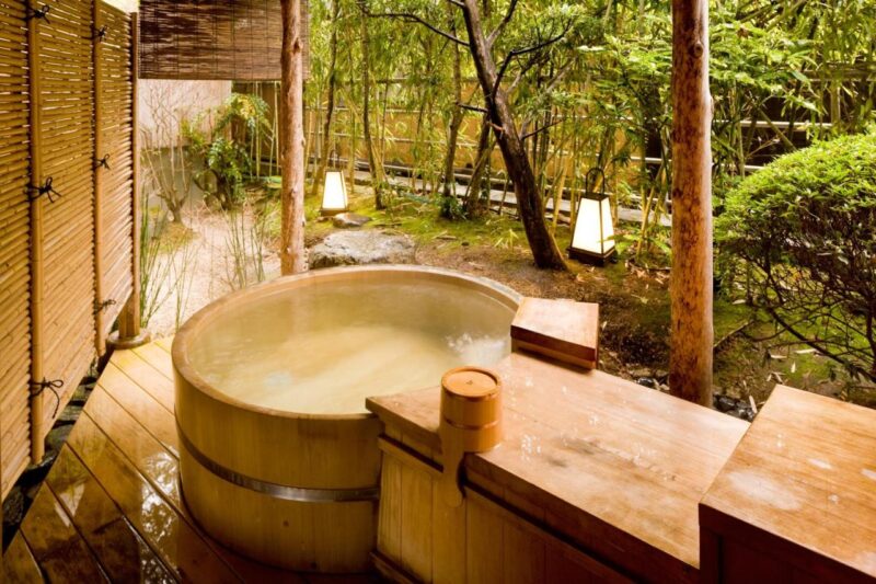 Onsen Bath in Miyajima Grand Hotel Arimoto