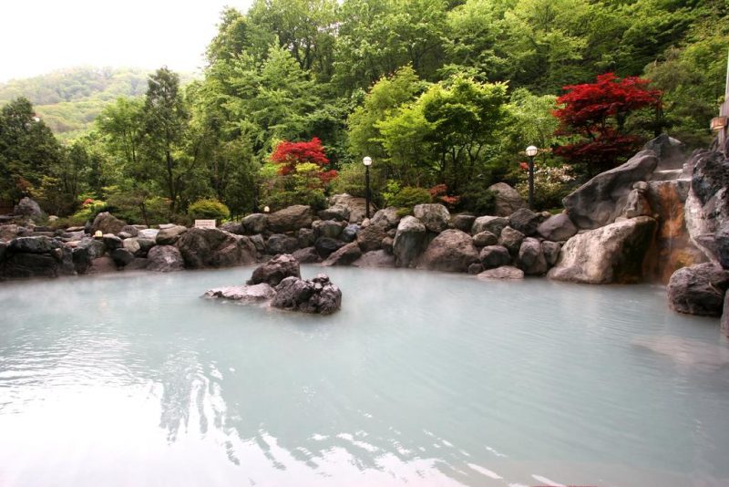 Outdoor Onsen Bath in Noboribetsu