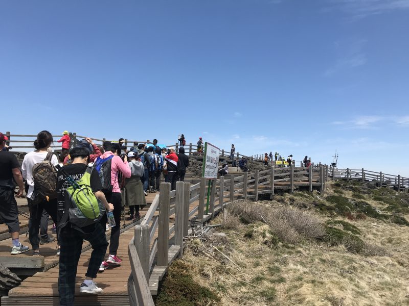 Resting Platform at The Peak of Mount Hallasan