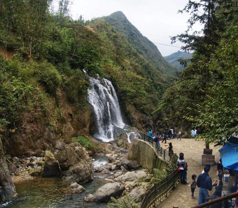 Sapa itinerary - Waterfall in Cat Cat Village