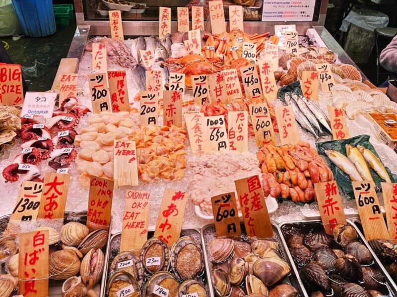 Seafood in Nishiki Market
