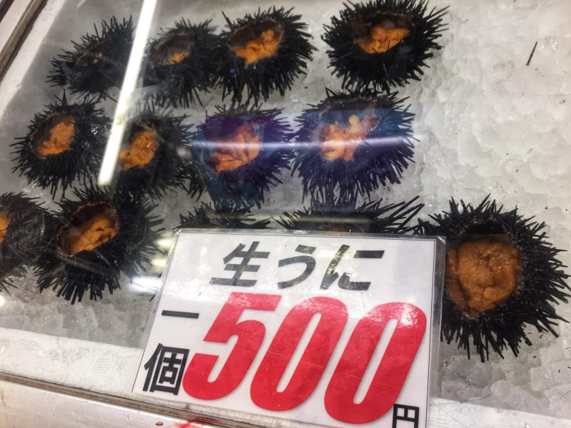 Sea urchin in Kanazawa Omicho Market