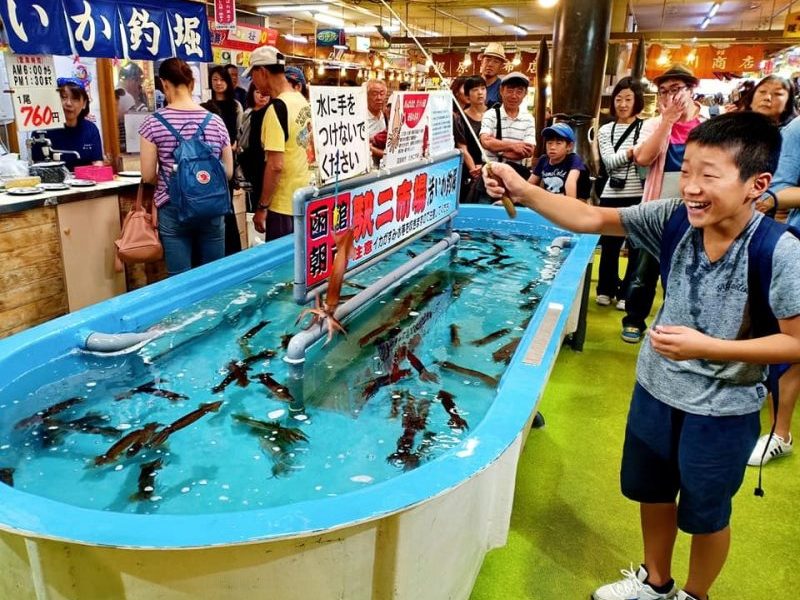 Squid Catching Challenge in Hakodate Morning Market