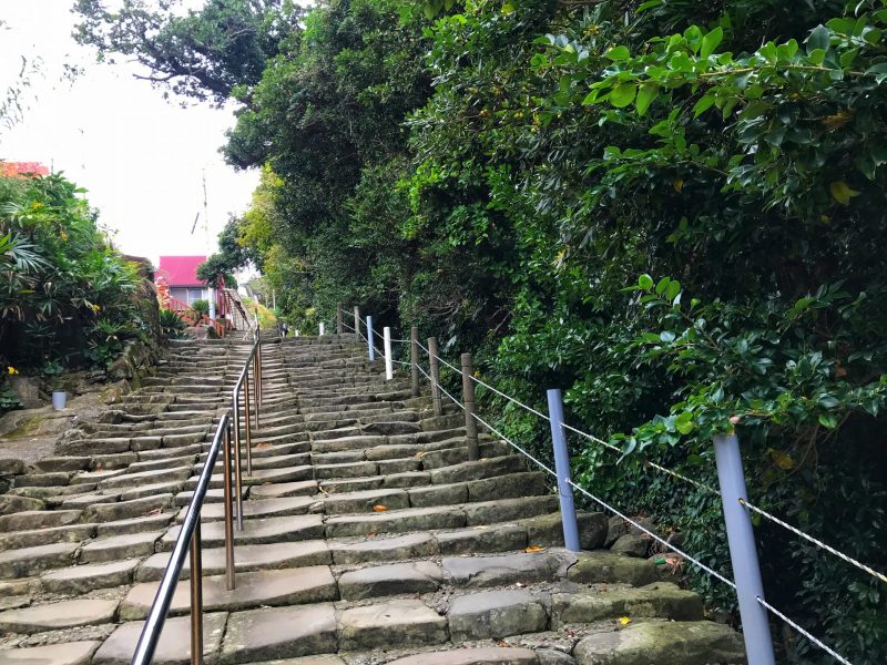 Stairs when walking to Udo Shrine