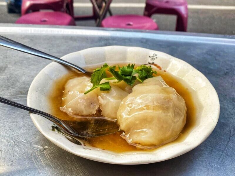 Stream Prawn Dumpling at Keelung Miaokou Night Market