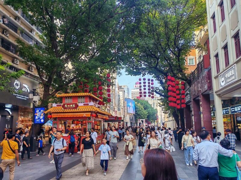 Strolling at Guangzhou Beijing Road Pedestrian Street