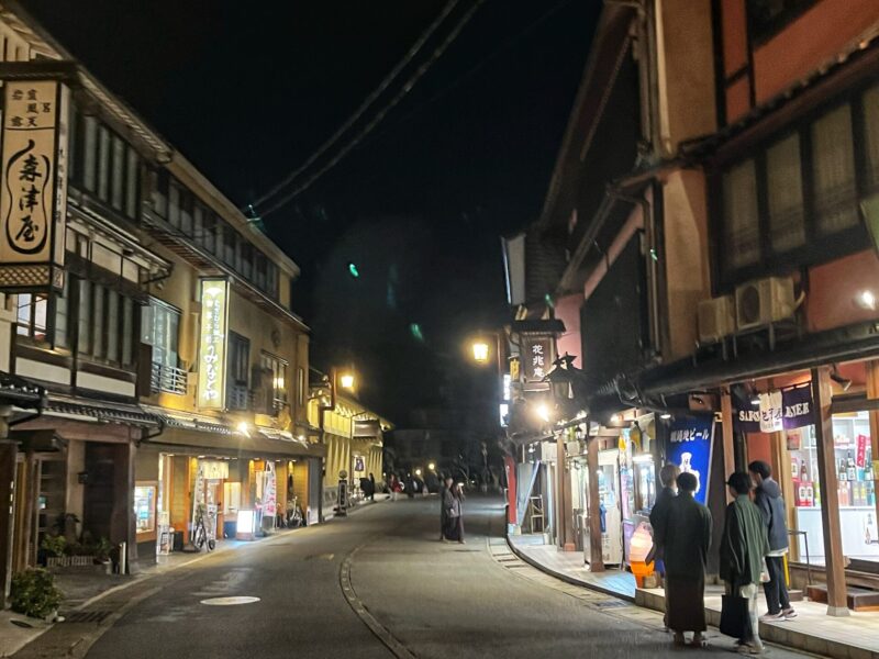 Strolling in Kinosaki Onsen town at night