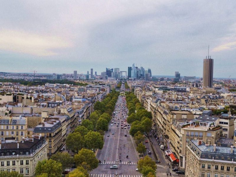 Top View on Champs D’Elysees