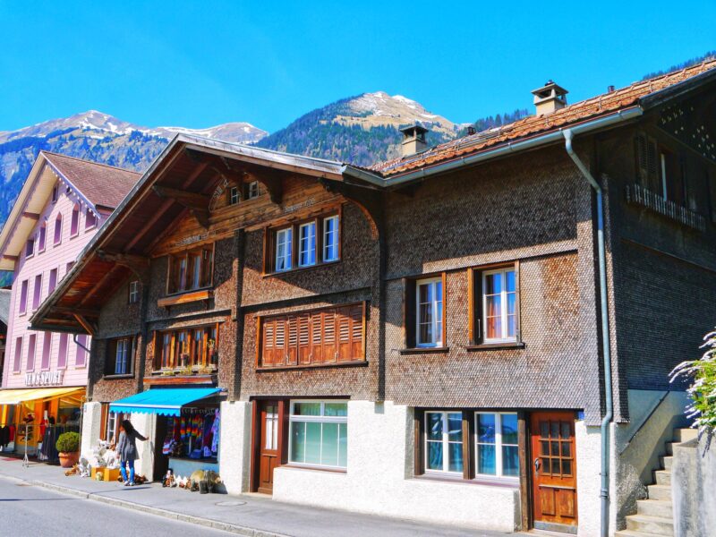 Traditional Half-timbered Houses in Brienz Town