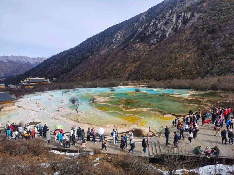View on Five-Color Lake Huanglong