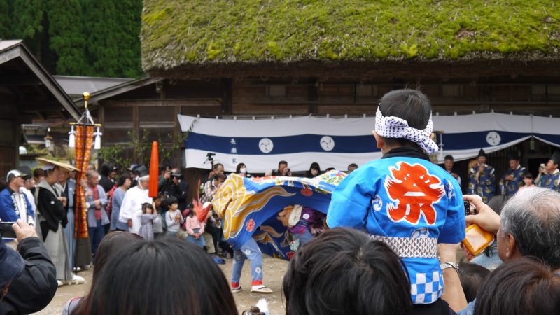Visitors and Locals Enjoying Shirakawago Doburoku Matsuri Festival