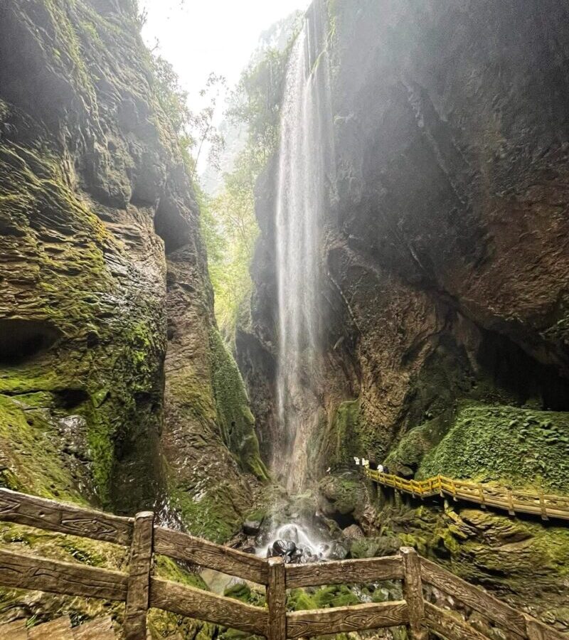Waterfall at Longshuixia Fissure Gorge